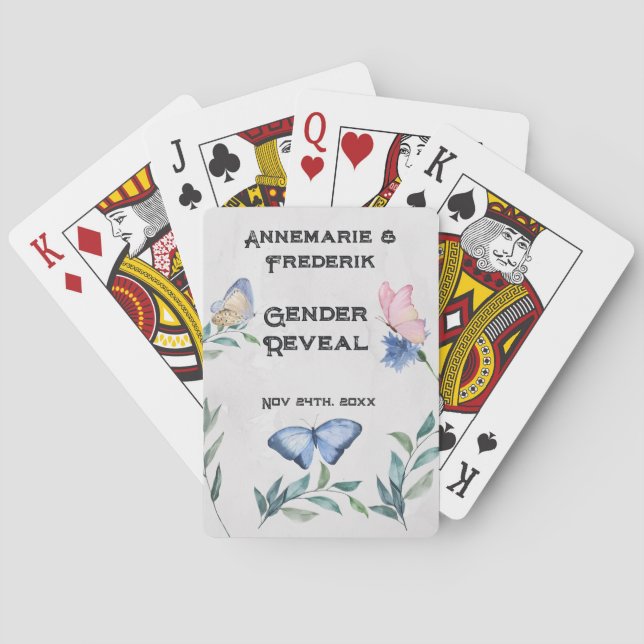 Baraja De Cartas Tarjetas de juego Floral Watercolour Classic (Reverso)