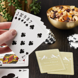 Baraja De Cartas Tarjetas de juego Florales de Bodas con Lovebird A
