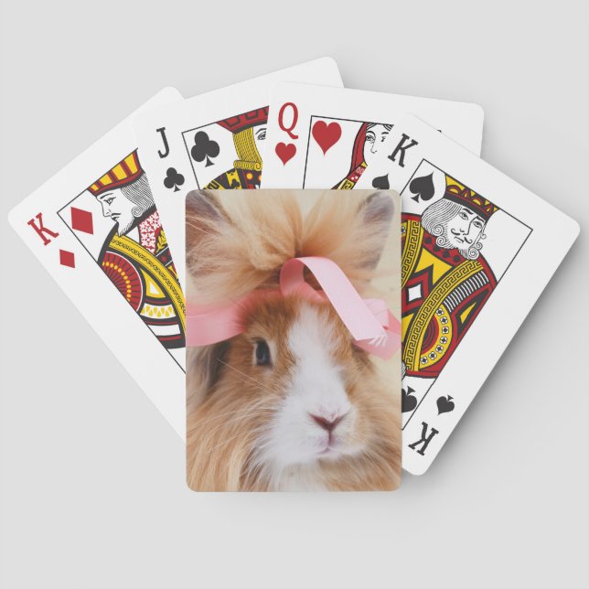 Baraja De Cartas Tarjetas de juego Fluffy Lionhead Bunny Rabbit (Reverso)