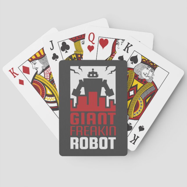 Baraja De Cartas Tarjetas de juego Freakin Robot Giant (Reverso)