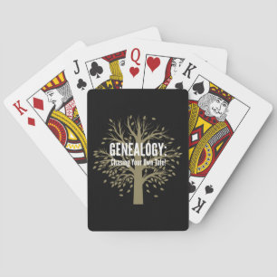 Baraja De Cartas Tarjetas de juego genealógicas (negro)
