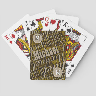Baraja De Cartas Tarjetas de juego geniales con nombre - Monograma