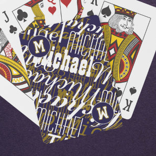 Baraja De Cartas Tarjetas de juego geniales con nombre - Monograma