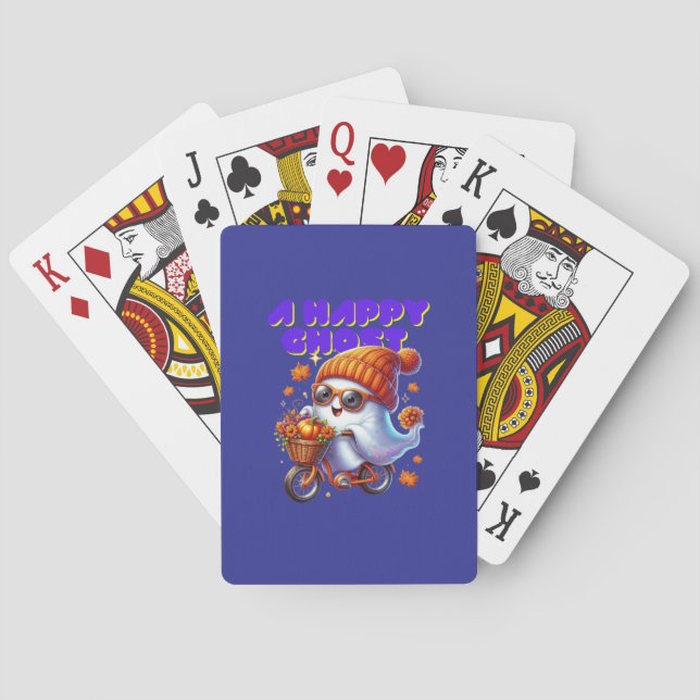Baraja De Cartas Tarjetas de juego Ghost Boo de Halloween (Reverso)