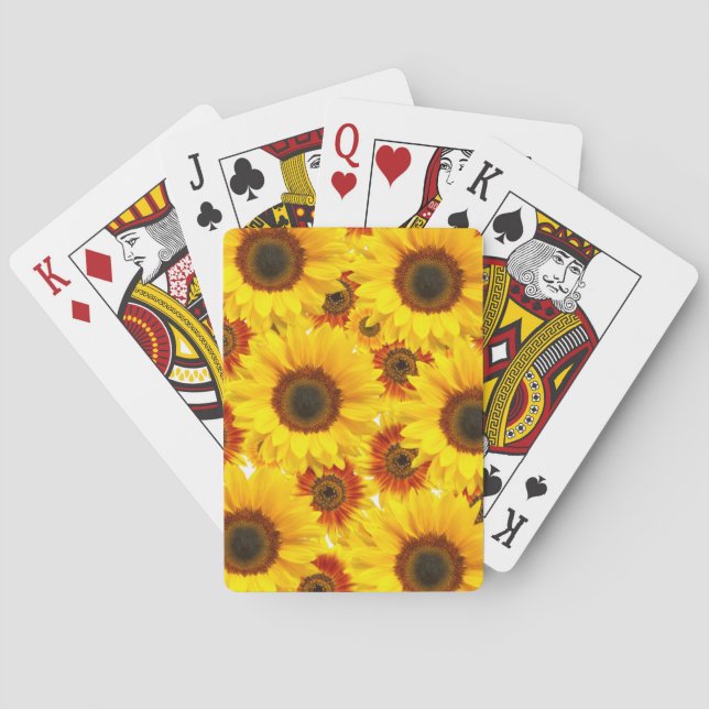 Baraja De Cartas Tarjetas de juego girasol (Reverso)