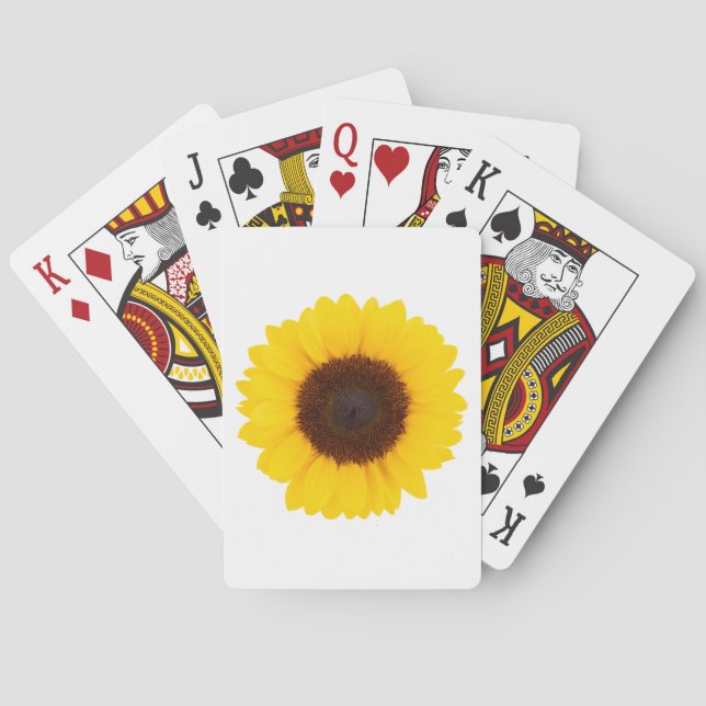 Baraja De Cartas Tarjetas de juego girasol (Reverso)