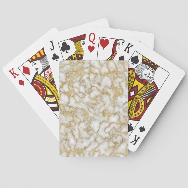 Baraja De Cartas Tarjetas de juego Gold Encrust Marble (Reverso)