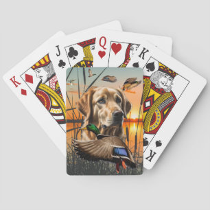 Baraja De Cartas Tarjetas de juego Golden Retriever, Mallard