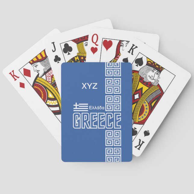 Baraja De Cartas Tarjetas de juego GRECIA personalizado (Reverso)