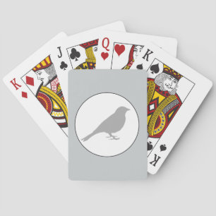 Baraja De Cartas Tarjetas de juego Gris Gris Bird Gray