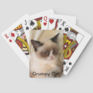 Baraja De Cartas Tarjetas de juego Grumpy para gatos
