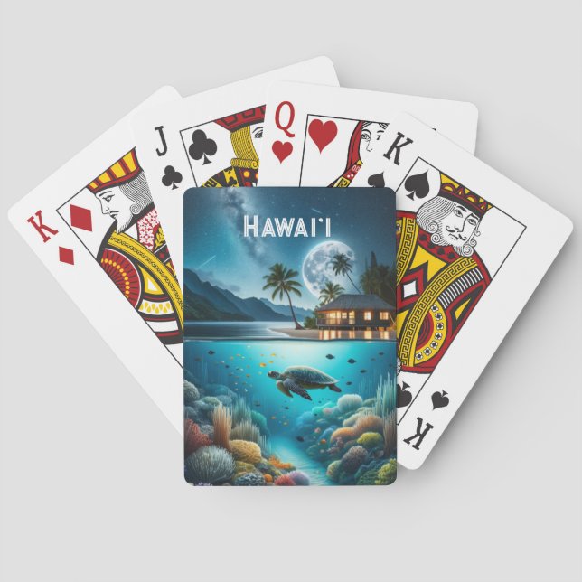 Baraja De Cartas Tarjetas de juego Hawaii (Reverso)
