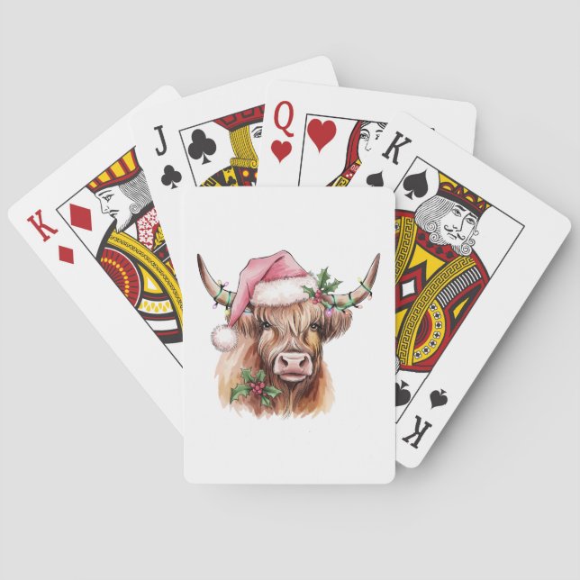 Baraja De Cartas Tarjetas de juego Highland Holiday Cheing (Reverso)