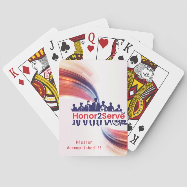 Baraja De Cartas Tarjetas de juego Honor2Serve (Reverso)