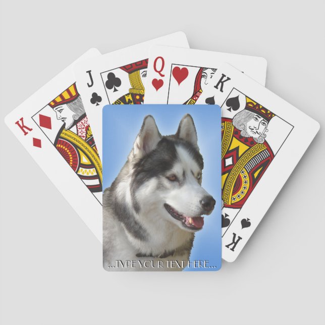 Baraja De Cartas Tarjetas de juego Husky Personalizan Tarjetas de P (Reverso)