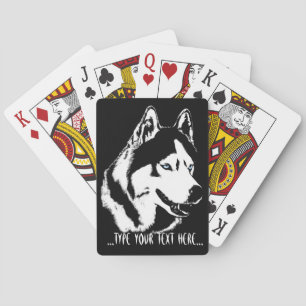 Baraja De Cartas Tarjetas de juego Husky Personalizan Tarjetas de P