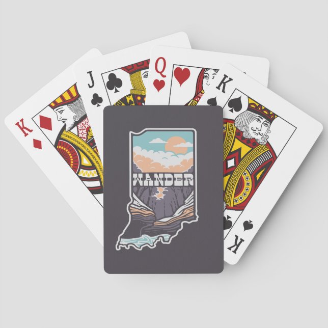 Baraja De Cartas Tarjetas de juego Indiana Wander - Púrpura (Reverso)