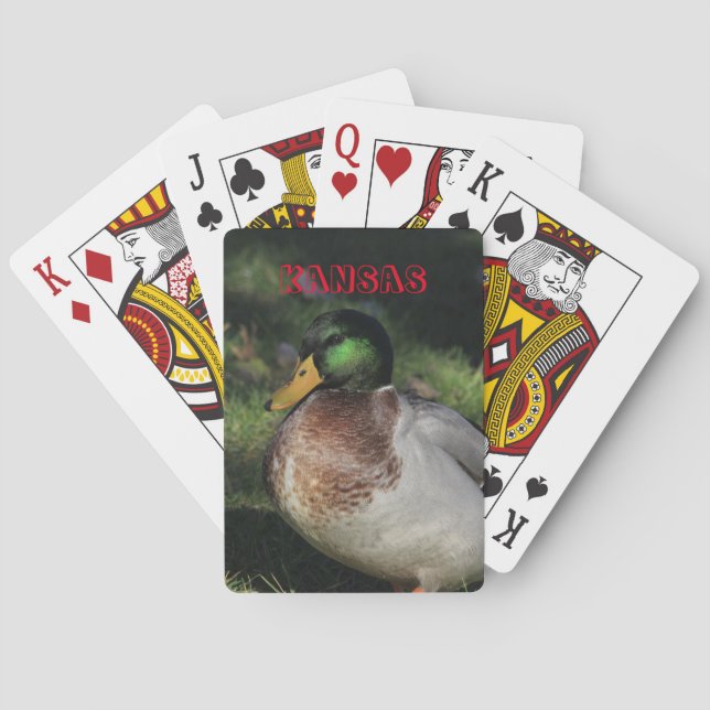 Baraja De Cartas Tarjetas de juego Kansas Drake Mallard (Reverso)
