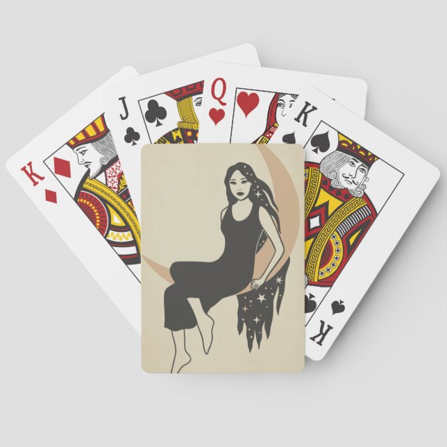 Baraja De Cartas Tarjetas de juego Lady Moon (Reverso)