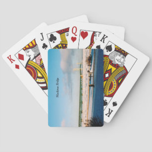 Baraja De Cartas Tarjetas de juego Mackinac Bridge en invierno