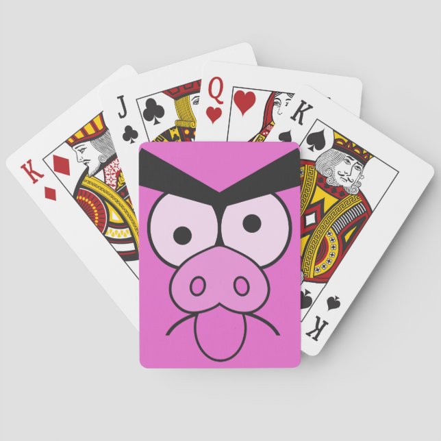 Baraja De Cartas Tarjetas de juego Mad Pig (Reverso)