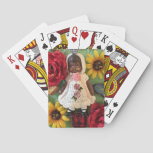 Baraja De Cartas Tarjetas de juego mágico de Chica negro