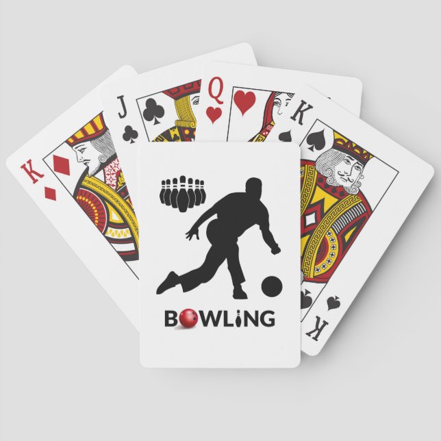 Baraja De Cartas Tarjetas de juego Man Bowling (Reverso)