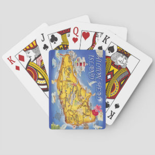 Baraja De Cartas Tarjetas de juego Mapa colorido de Hilton Head SC
