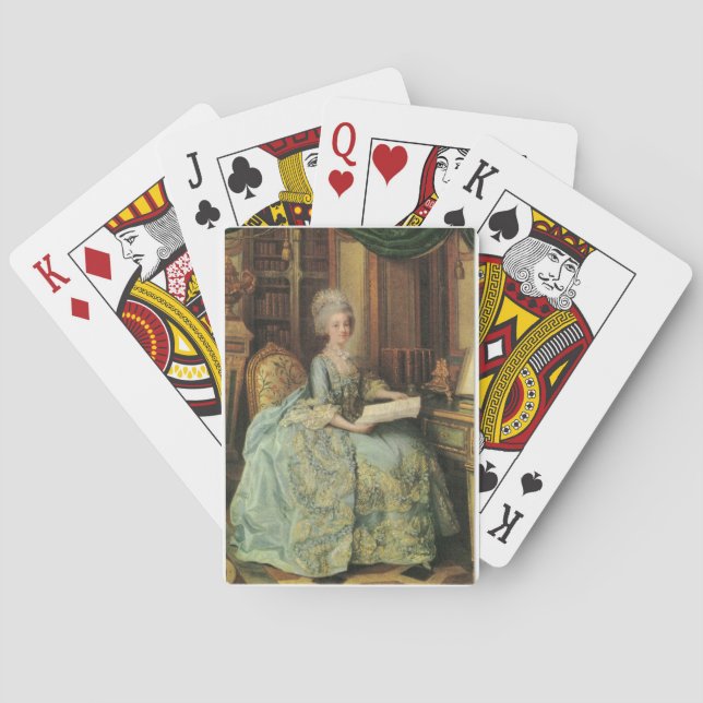 Baraja De Cartas Tarjetas de juego Marie Antoinette (Reverso)