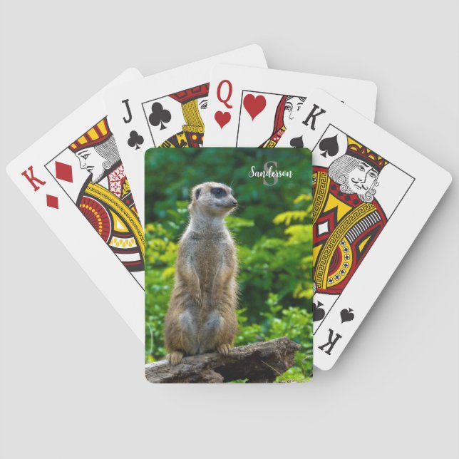 Baraja De Cartas Tarjetas de juego Meerkat (Reverso)