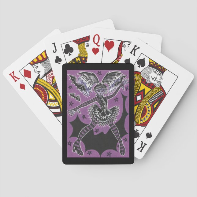 Baraja De Cartas Tarjetas de juego Miss Teen Halloween (Reverso)