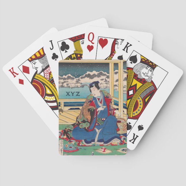 Baraja De Cartas Tarjetas de juego monográficas de personalizado de (Reverso)