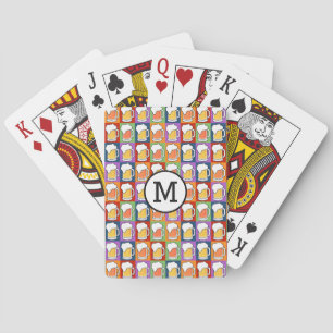 Baraja De Cartas Tarjetas de juego monograma del personalizado beER
