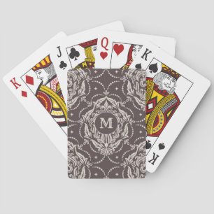 Baraja De Cartas Tarjetas de juego monograma del personalizado del