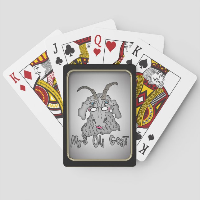 Baraja De Cartas Tarjetas de juego Mrs Old Goat Funny Goat Bicycle® (Reverso)