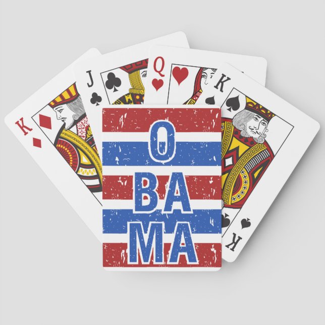 Baraja De Cartas Tarjetas de juego OBAMA personalizado (Reverso)