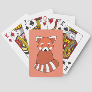 Baraja De Cartas Tarjetas de juego pandas rojas