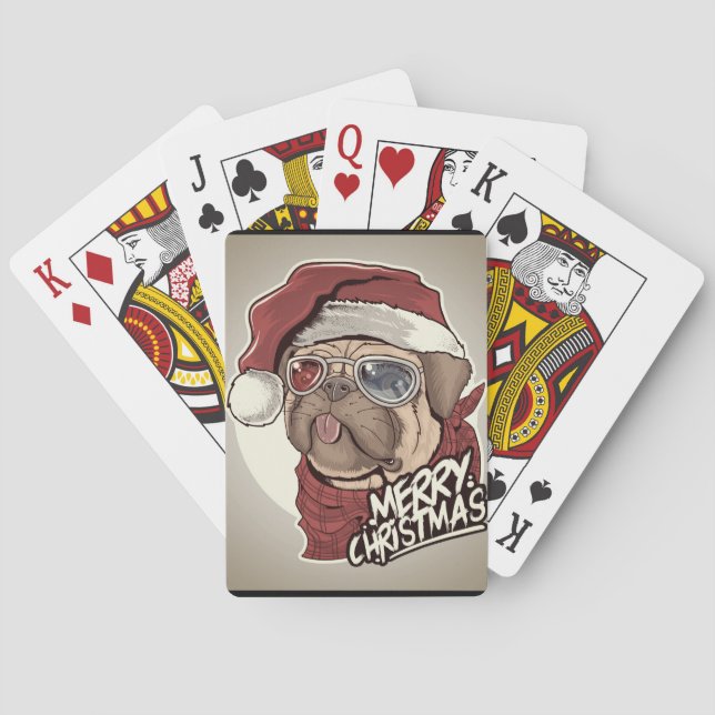 Baraja De Cartas Tarjetas de juego para bicicletas Cute Santa Claus (Reverso)