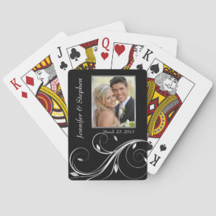 Baraja De Cartas Tarjetas de juego para fotos de boda elegantes de 
