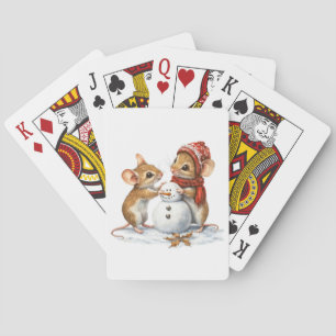 Baraja De Cartas Tarjetas de juego para ratones de invierno