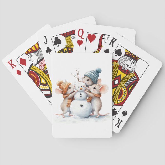 Baraja De Cartas Tarjetas de juego para ratones de invierno (Reverso)
