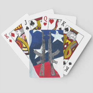 Baraja De Cartas Tarjetas de juego patrióticas AK47