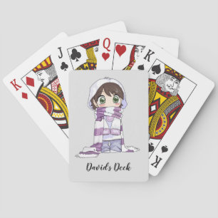 Baraja De Cartas Tarjetas de juego personalizadas de anime lindas