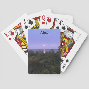 Baraja De Cartas Tarjetas de juego personalizadas de atardecer