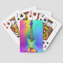 Tarjetas de juego personalizadas de música de guit