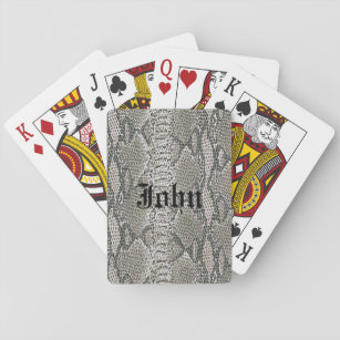Baraja De Cartas Tarjetas de juego personalizadas de piel de serpie
