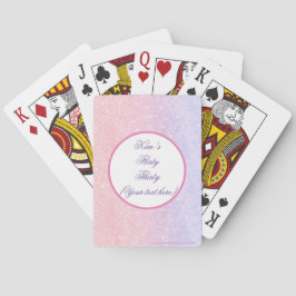 Baraja De Cartas Tarjetas de juego personalizadas de purpurina rosa