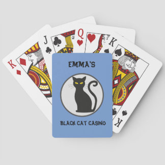 Baraja De Cartas Tarjetas de juego personalizadas - Gato negro