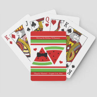 Baraja De Cartas Tarjetas de juego personalizadas Mr & Mrs Watermel