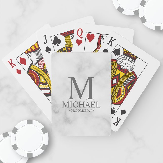 Baraja De Cartas Tarjetas de juego personalizadas para los Groomsme (Subido por el creador)